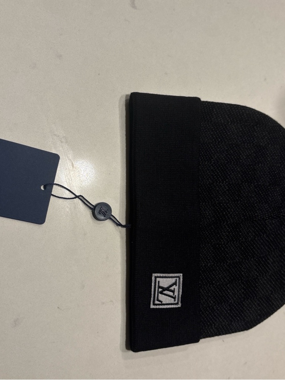 Louis Vuitton Navy Tag with Red Logo